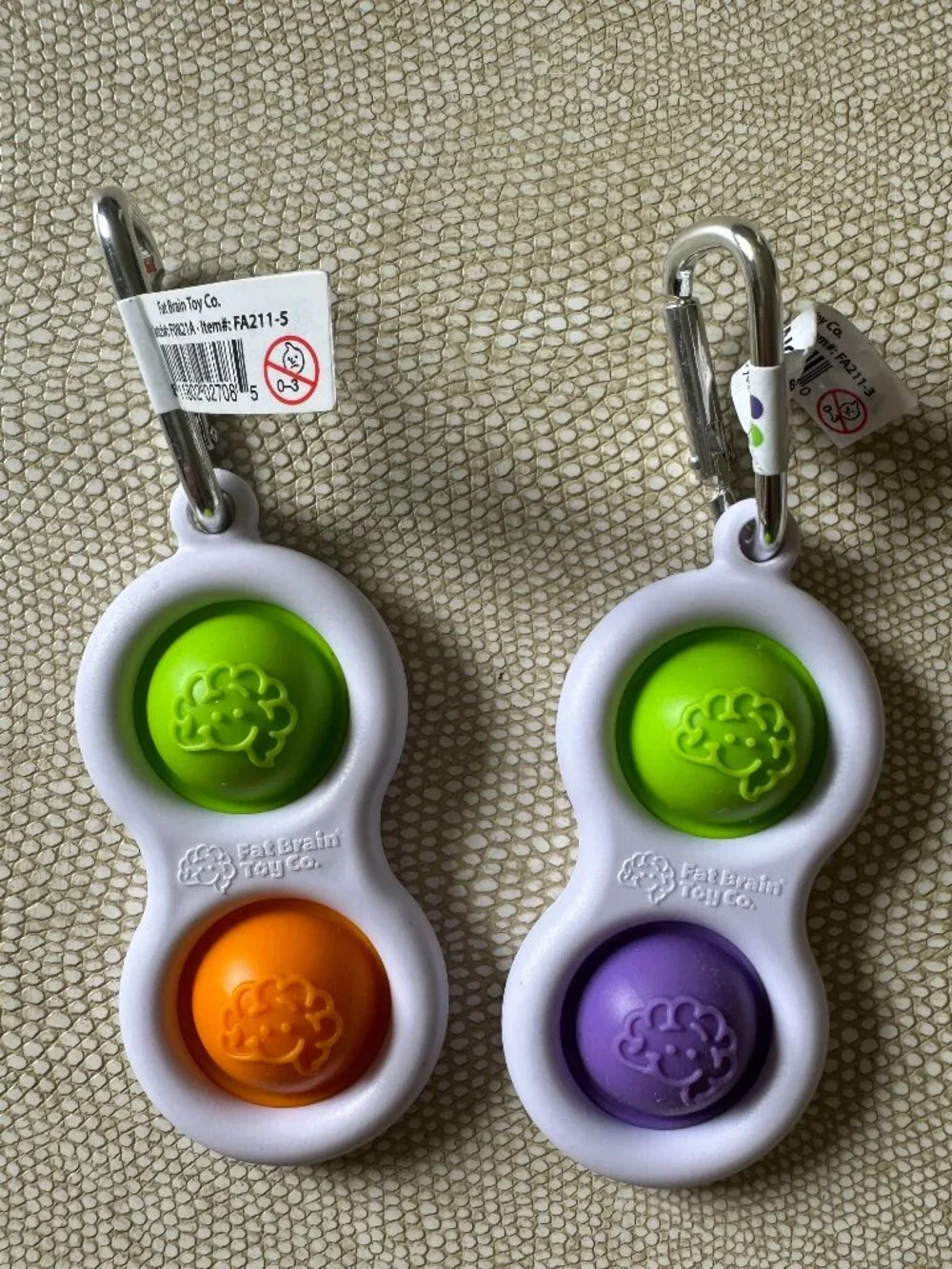 Fat Brain Toy Co Simpl Dimpl Key Chain Set of 2 NWT